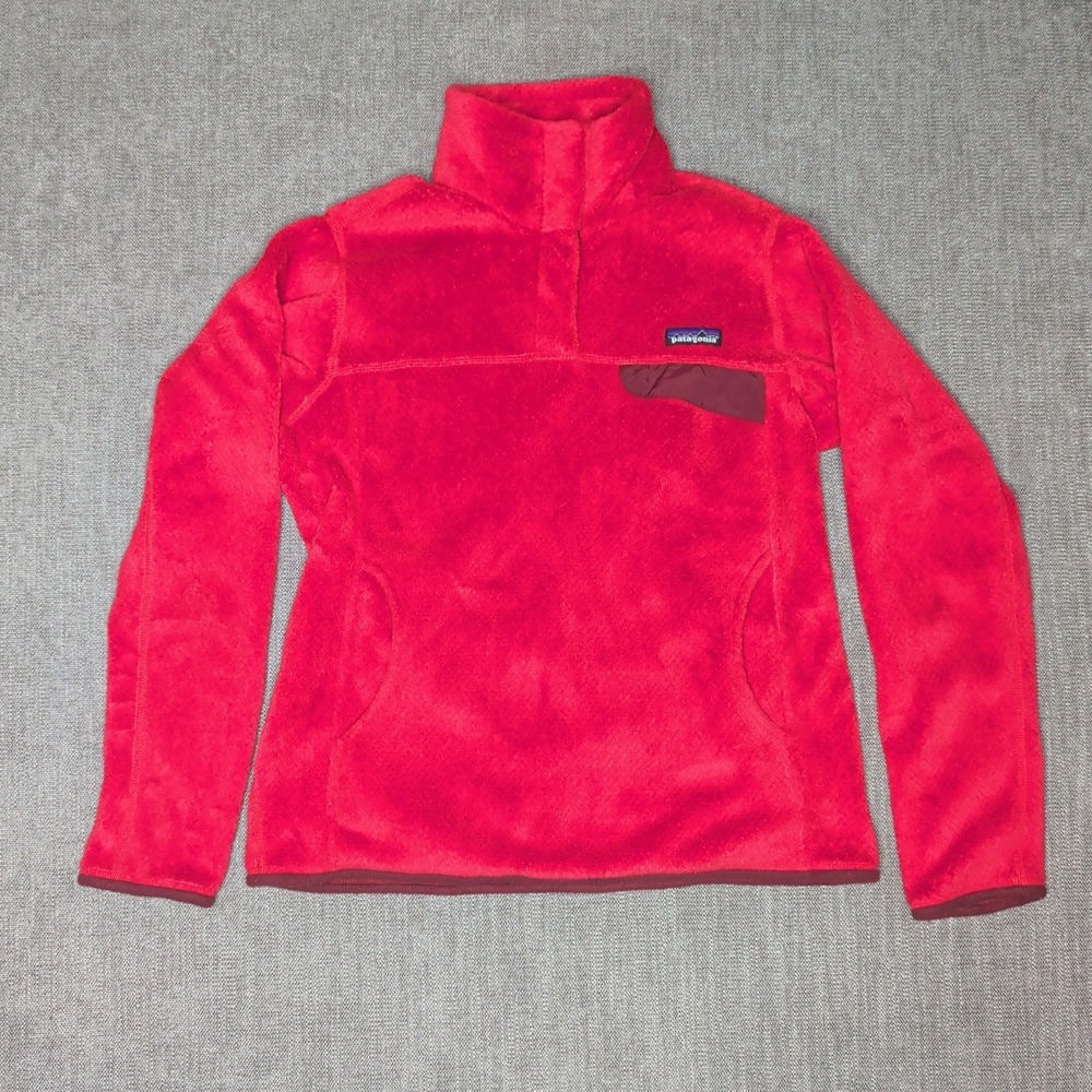 Patagonia Re-Tool Snap-T Fleece Pullover Red Women Medium 25442